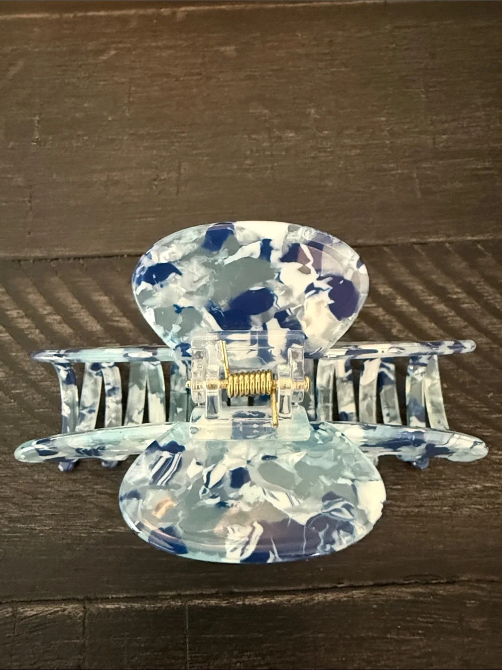 Blue Marble womens Hair Claw Clip
